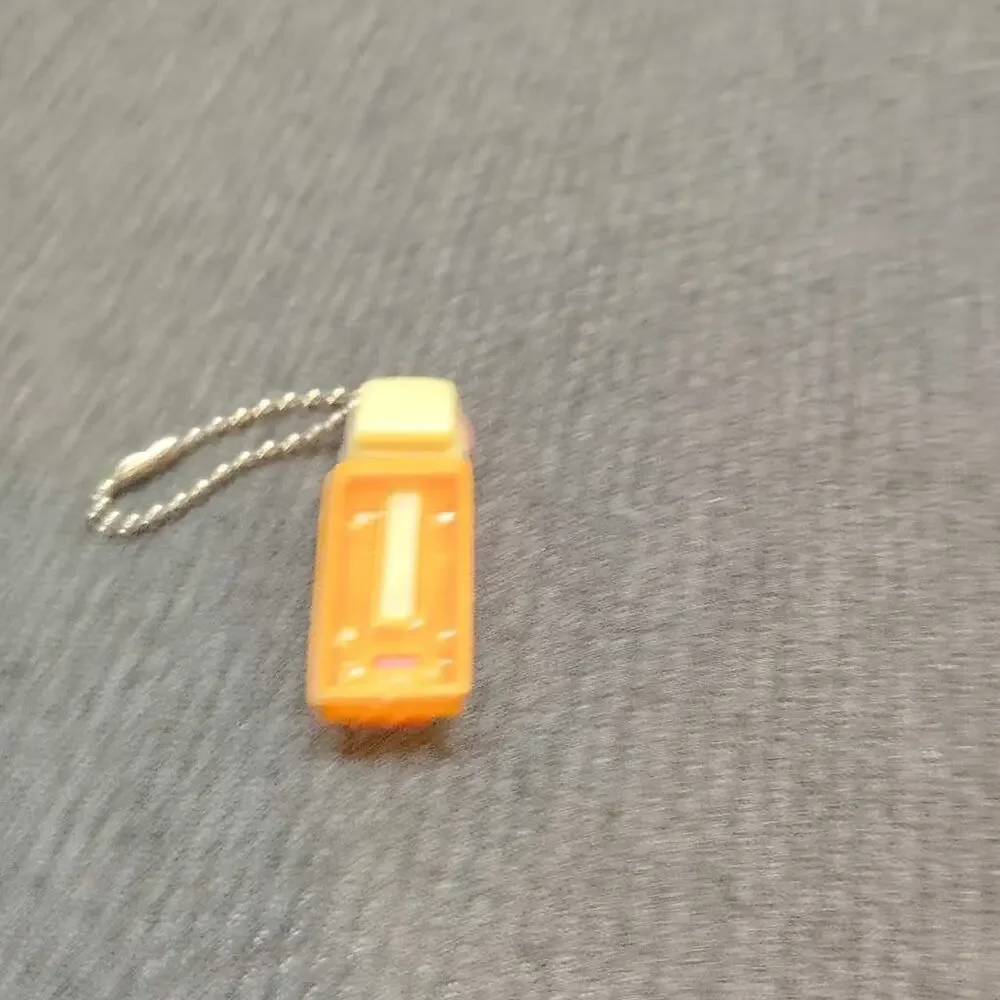Miniature Orange Truck Keychain Charm Toy Collectible Bag Accessory